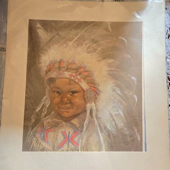 Other - Native American Portrait Art Print by Dorothy Oxborough (Johnson)